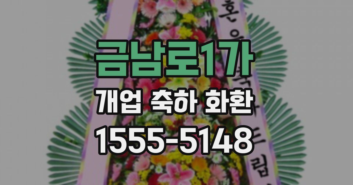 금남로1가 개업 축하 화환