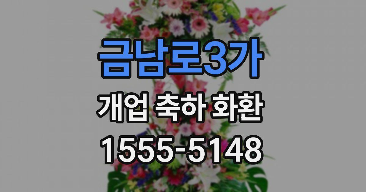 금남로3가 개업 축하 화환