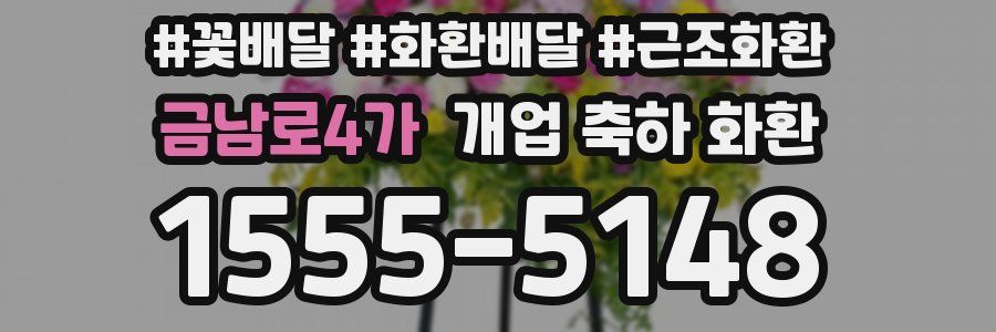 금남로4가 개업 축하 화환