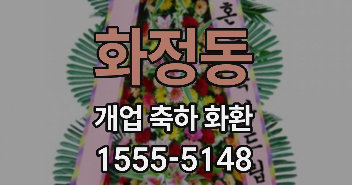 화정동 개업 축하 화환