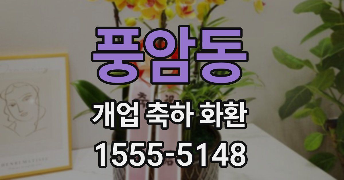 풍암동 개업 축하 화환
