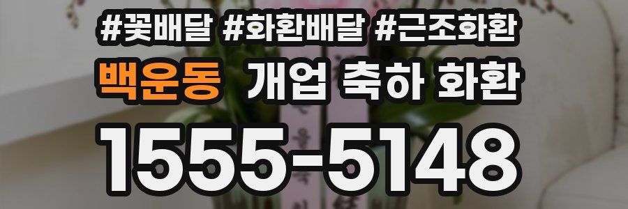 백운동 개업 축하 화환