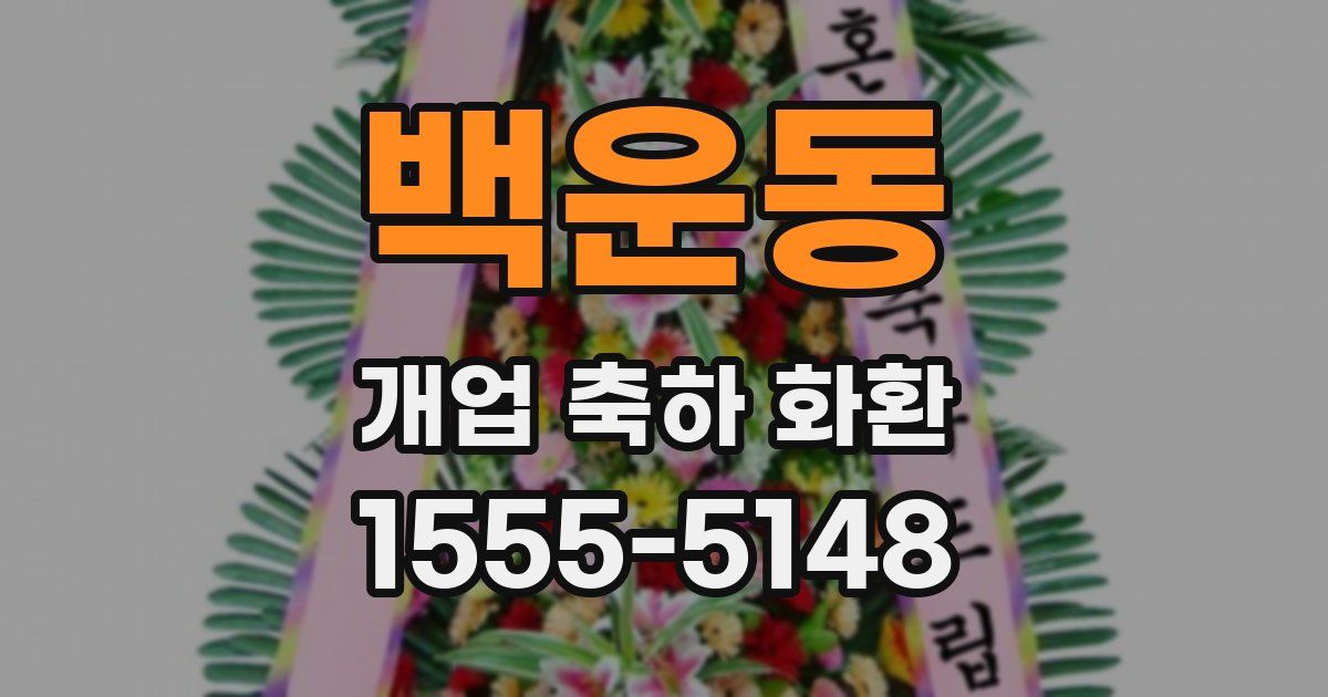 백운동 개업 축하 화환