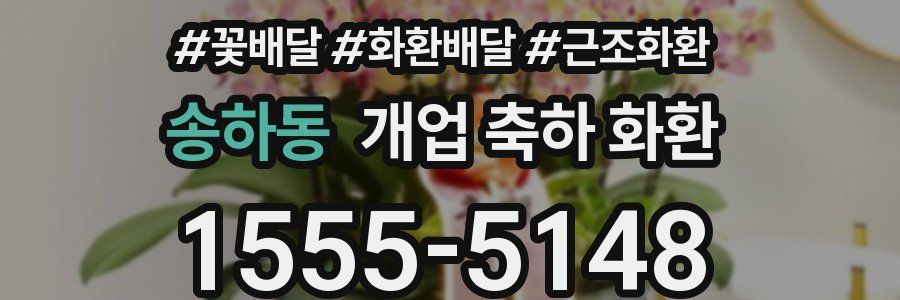 송하동 개업 축하 화환