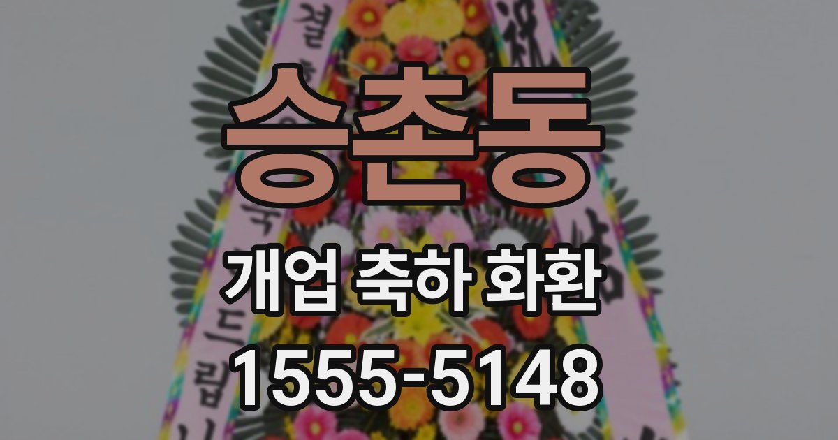 승촌동 개업 축하 화환