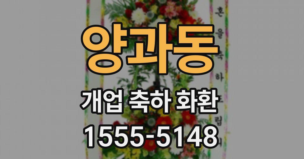양과동 개업 축하 화환