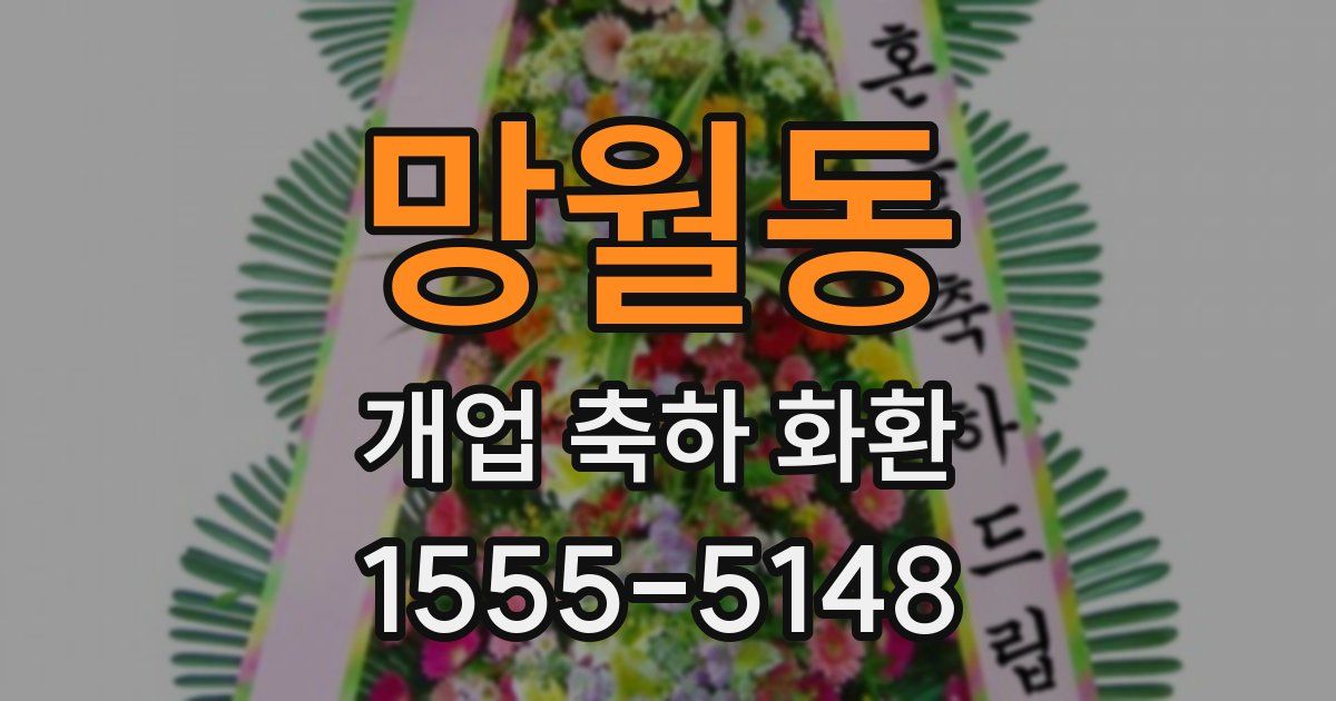망월동 개업 축하 화환