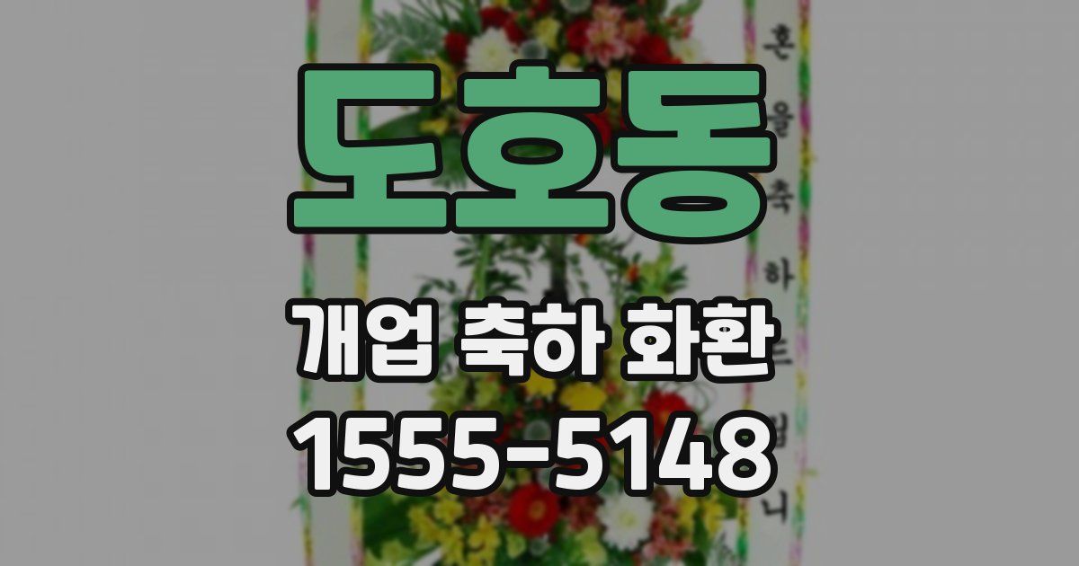 도호동 개업 축하 화환