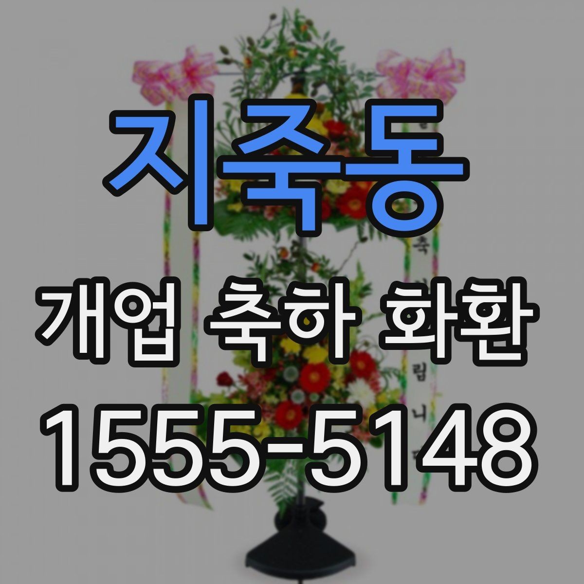 지죽동 개업 축하 화환 기본형과 포인트형 차이