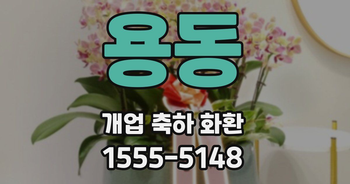 용동 개업 축하 화환