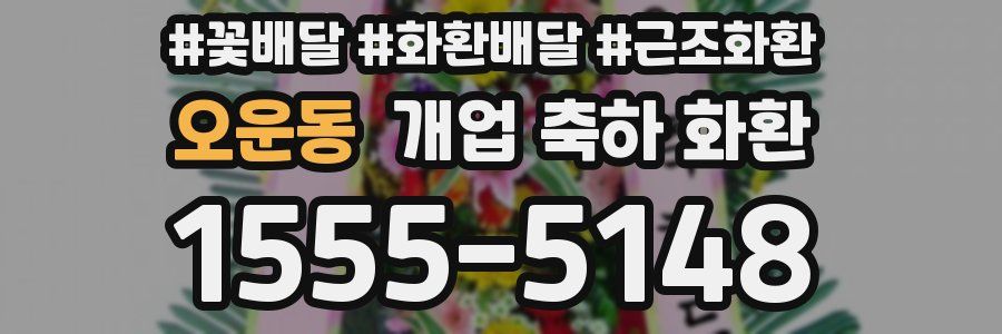 오운동 개업 축하 화환