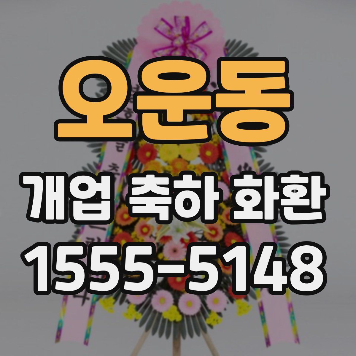 오운동 개업 축하 화환