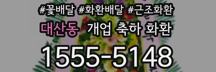 대산동 개업 축하 화환