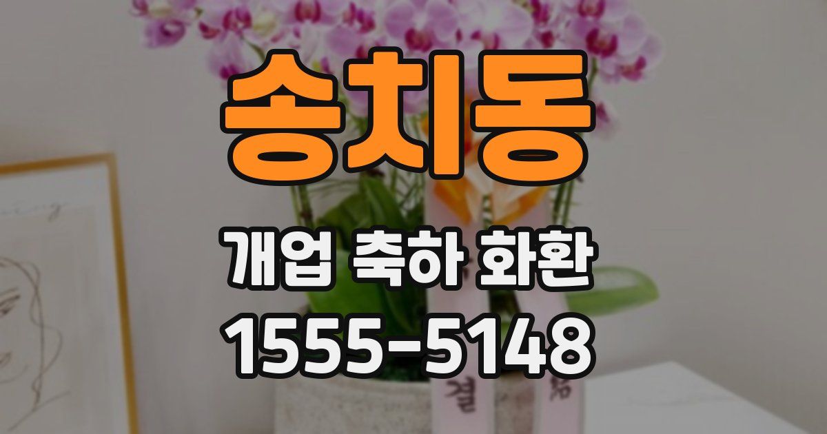 송치동 개업 축하 화환