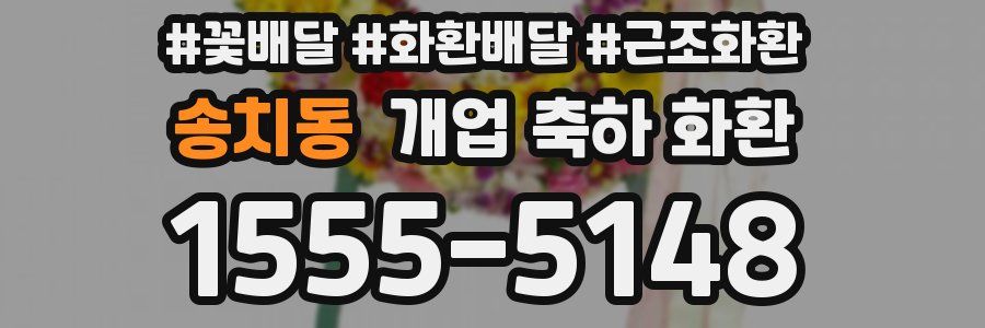 송치동 개업 축하 화환