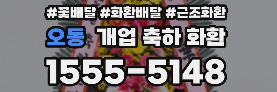 오동 개업 축하 화환