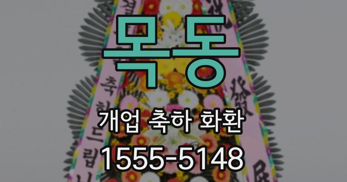목동 개업 축하 화환