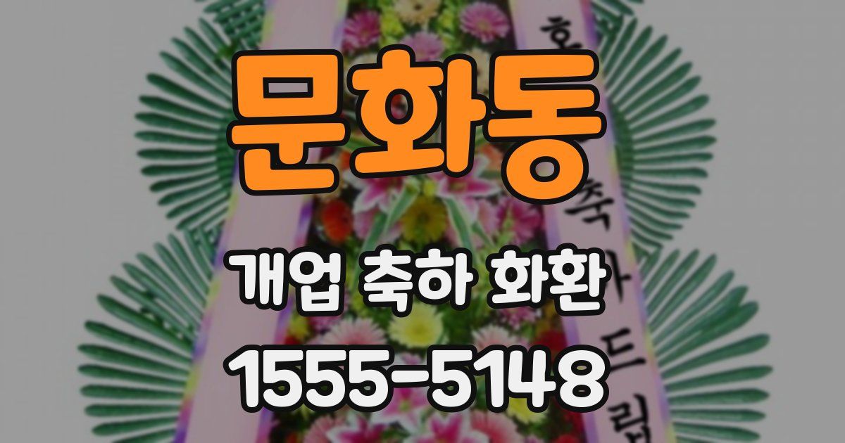 문화동 개업 축하 화환