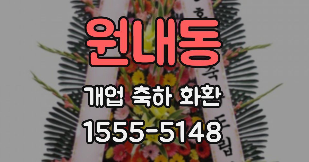 원내동 개업 축하 화환