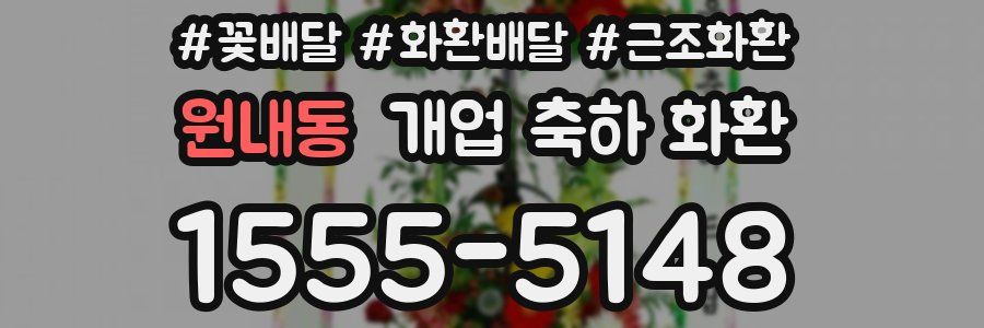 원내동 개업 축하 화환
