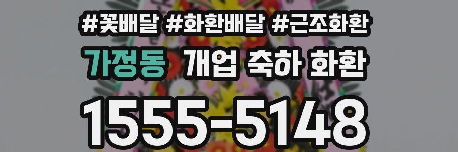 가정동 개업 축하 화환