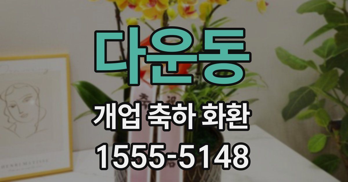 다운동 개업 축하 화환