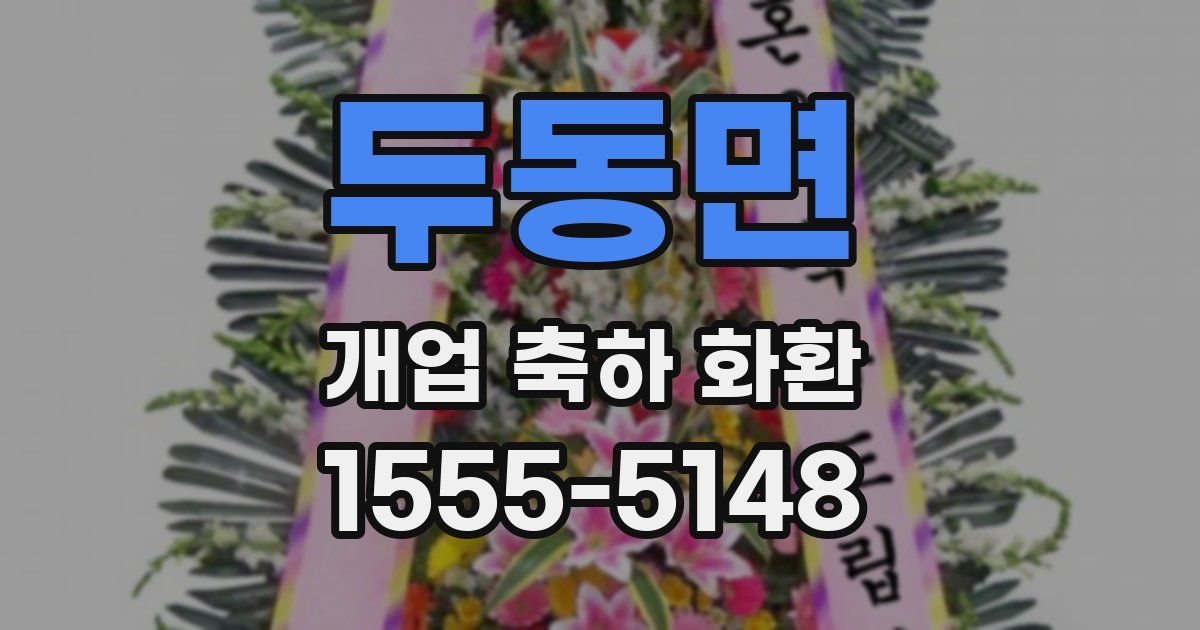 두동면 개업 축하 화환