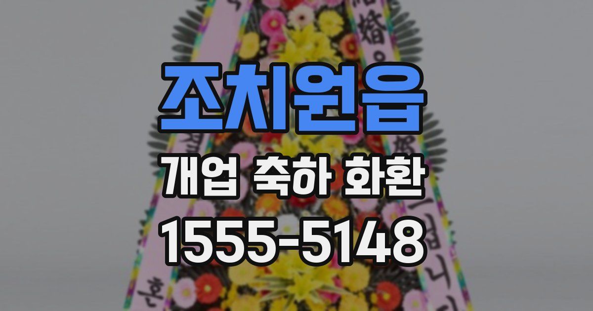 조치원읍 개업 축하 화환