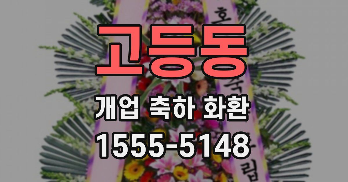 고등동 개업 축하 화환
