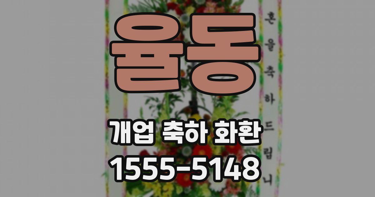 율동 개업 축하 화환