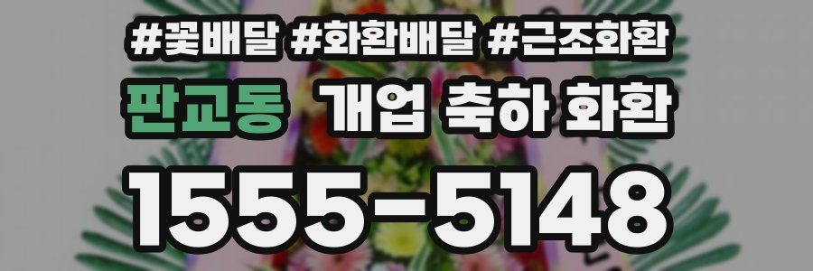 판교동 개업 축하 화환