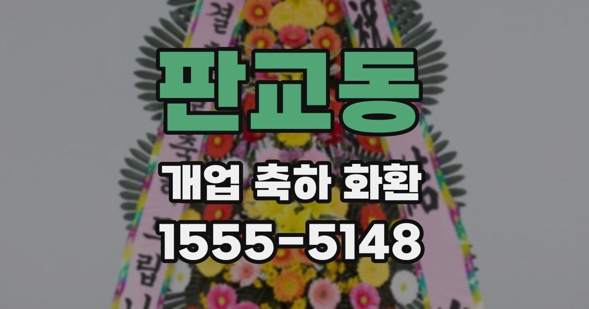 판교동 개업 축하 화환