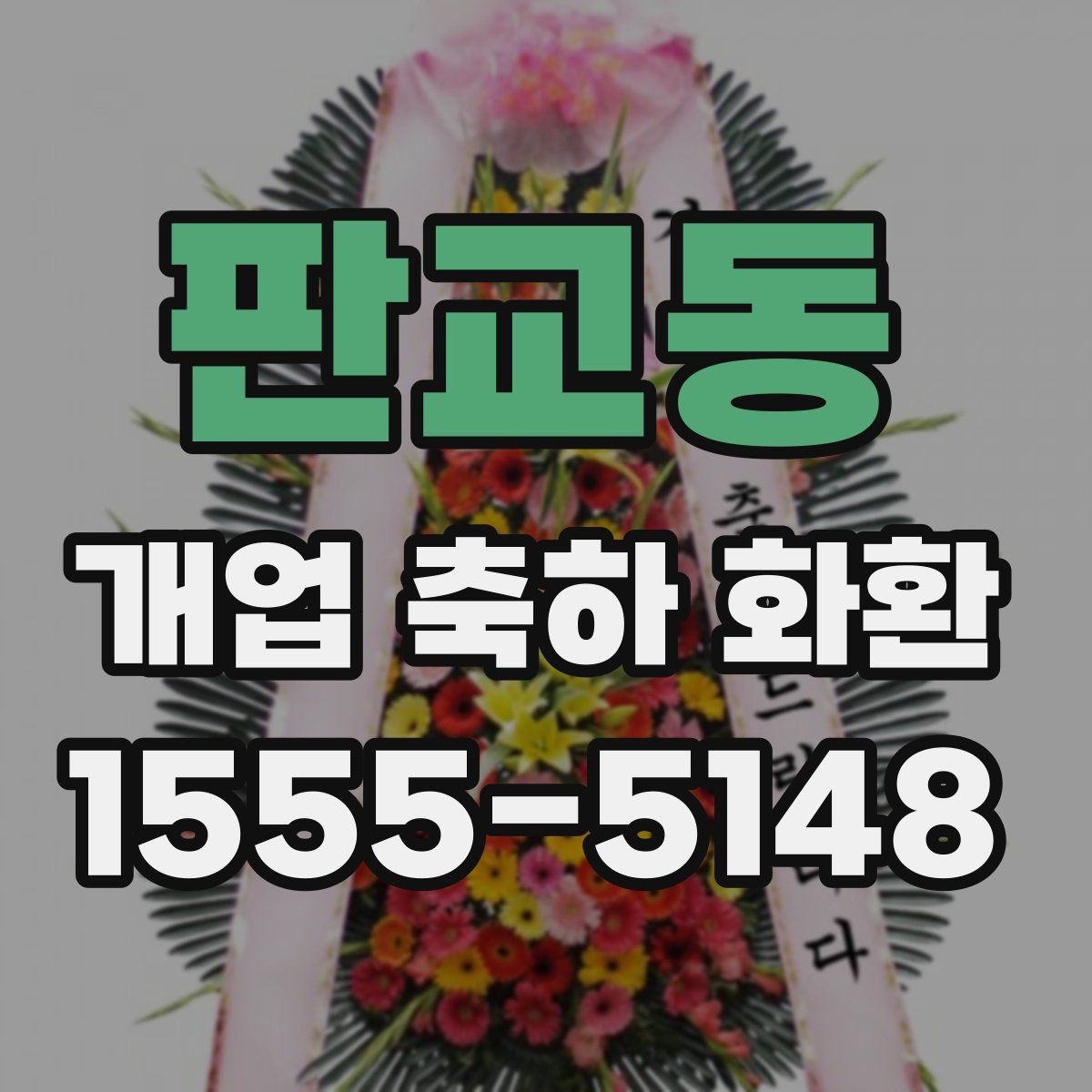 판교동 개업 축하 화환
