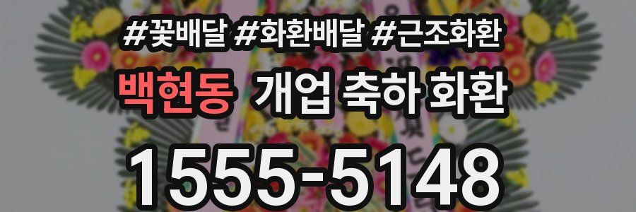 백현동 개업 축하 화환