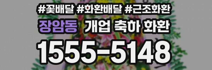 장암동 개업 축하 화환