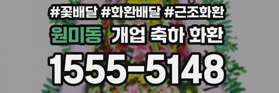 원미동 개업 축하 화환