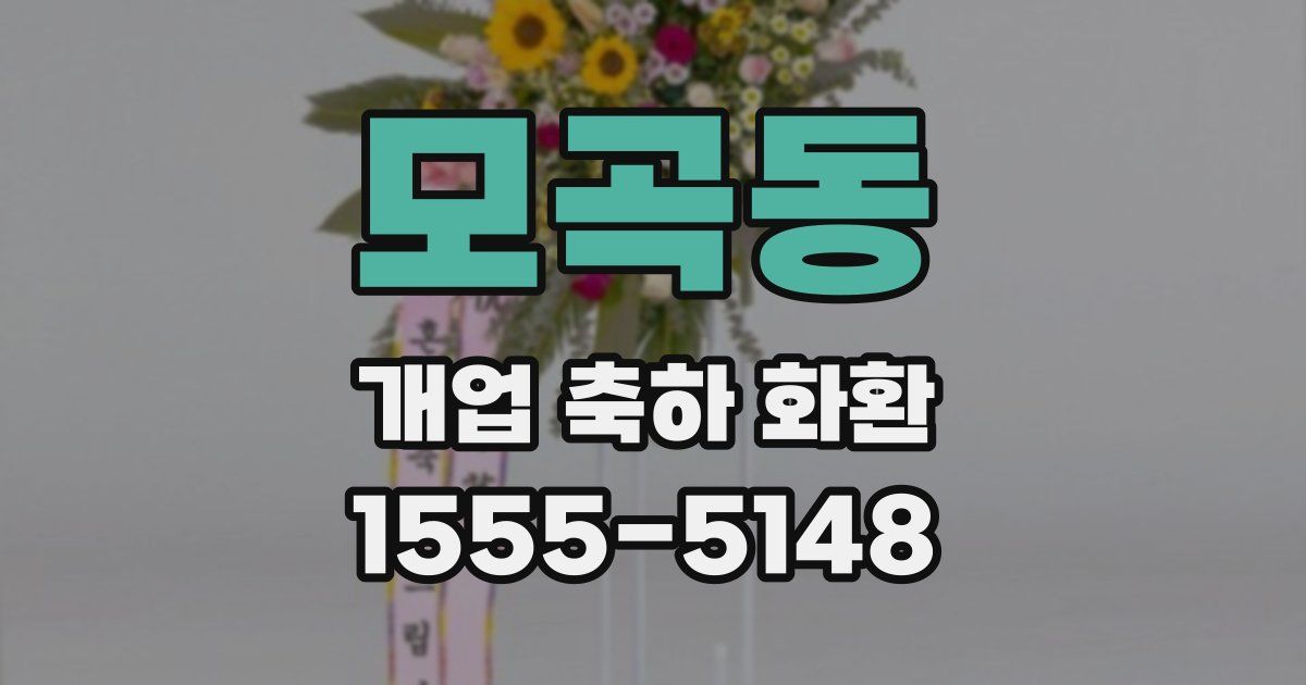 모곡동 개업 축하 화환