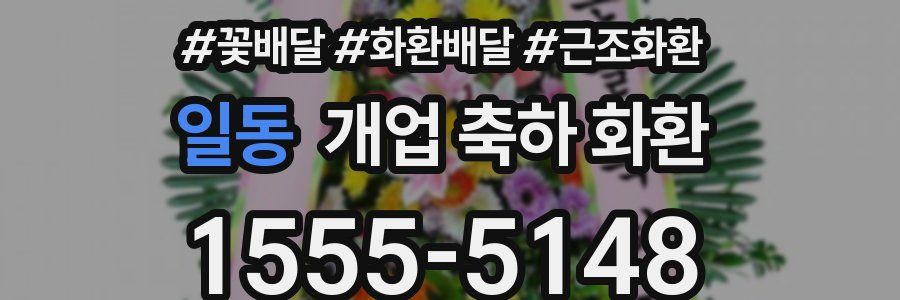 일동 개업 축하 화환
