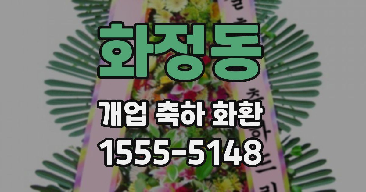 화정동 개업 축하 화환