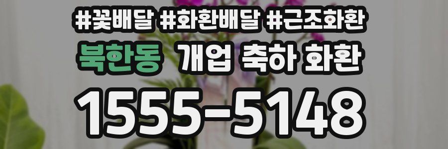 북한동 개업 축하 화환
