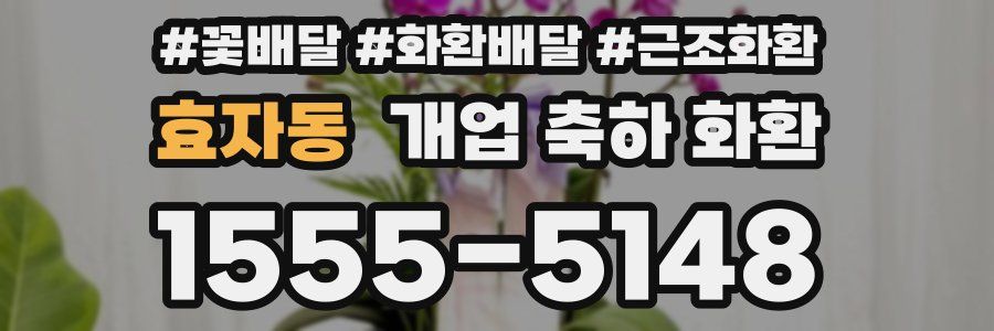 효자동 개업 축하 화환