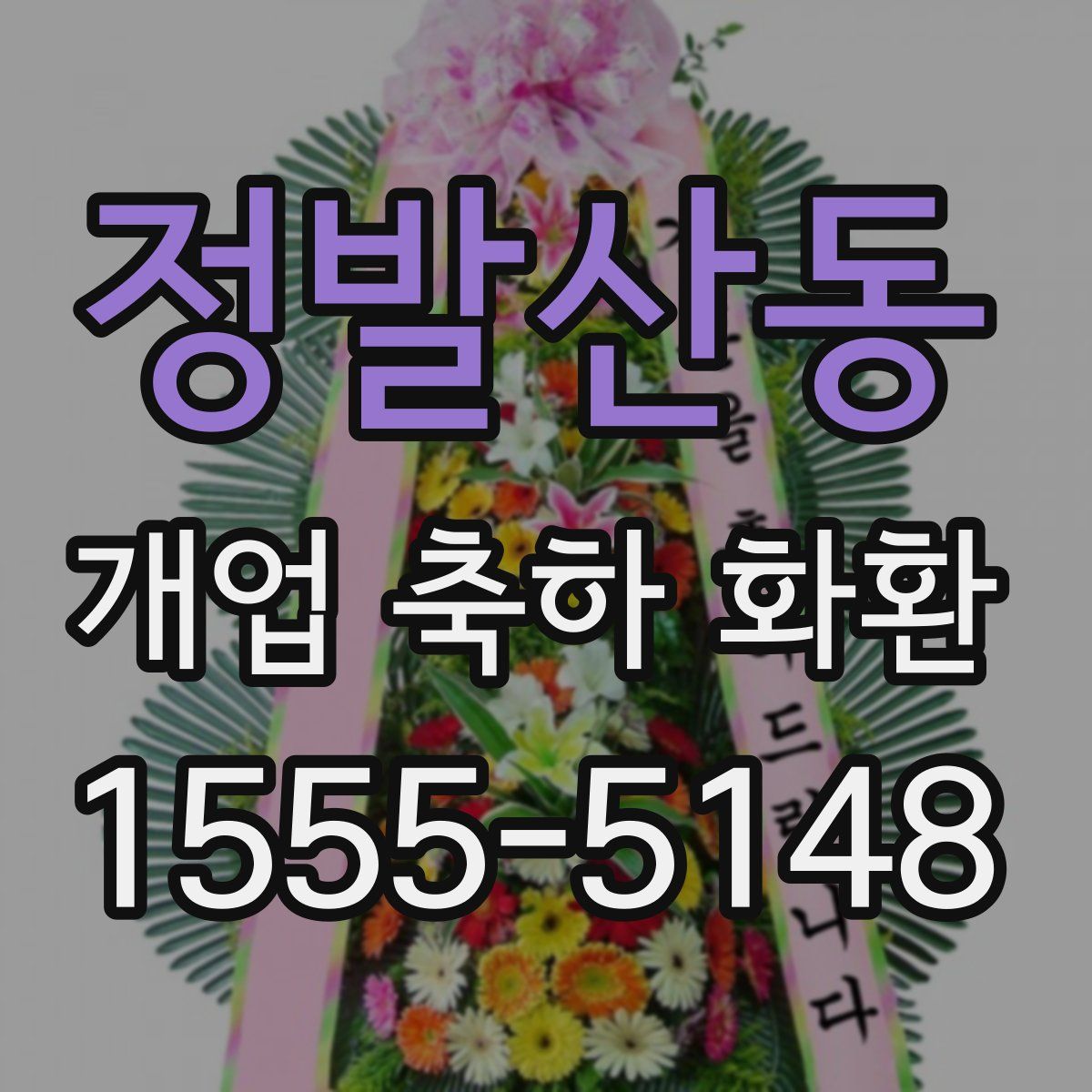 정발산동 개업 축하 화환