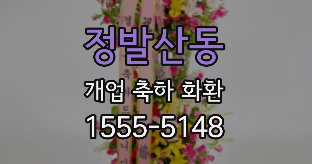정발산동 개업 축하 화환