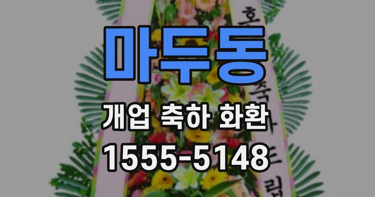 마두동 개업 축하 화환