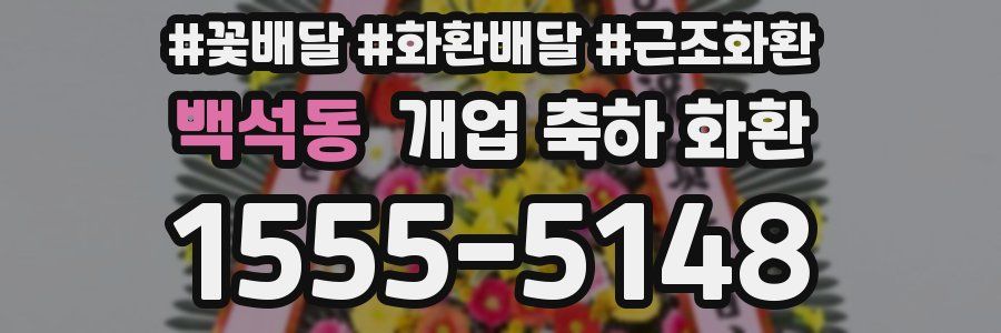 백석동 개업 축하 화환