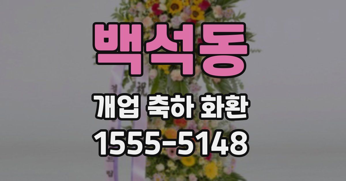 백석동 개업 축하 화환