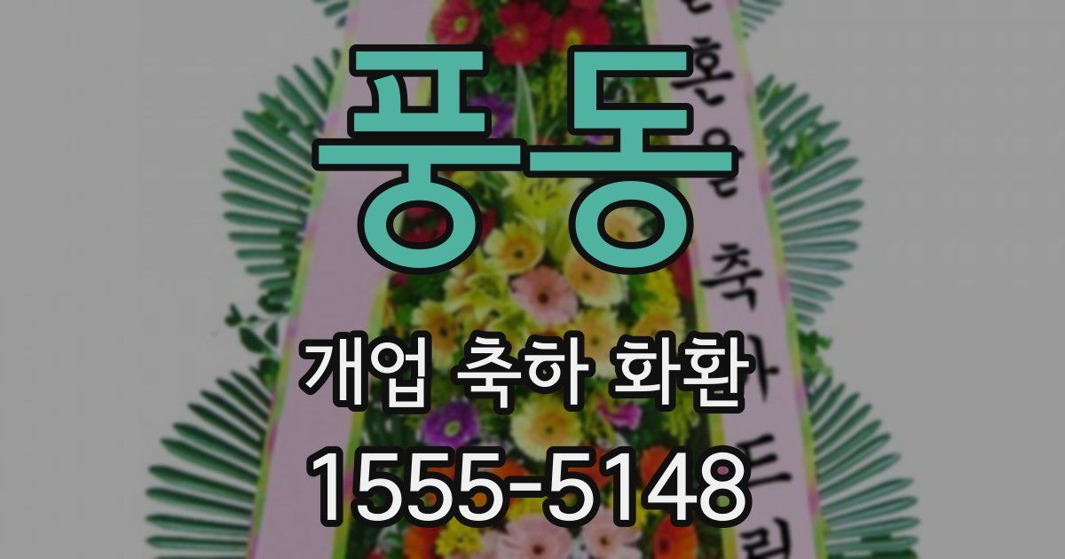풍동 개업 축하 화환