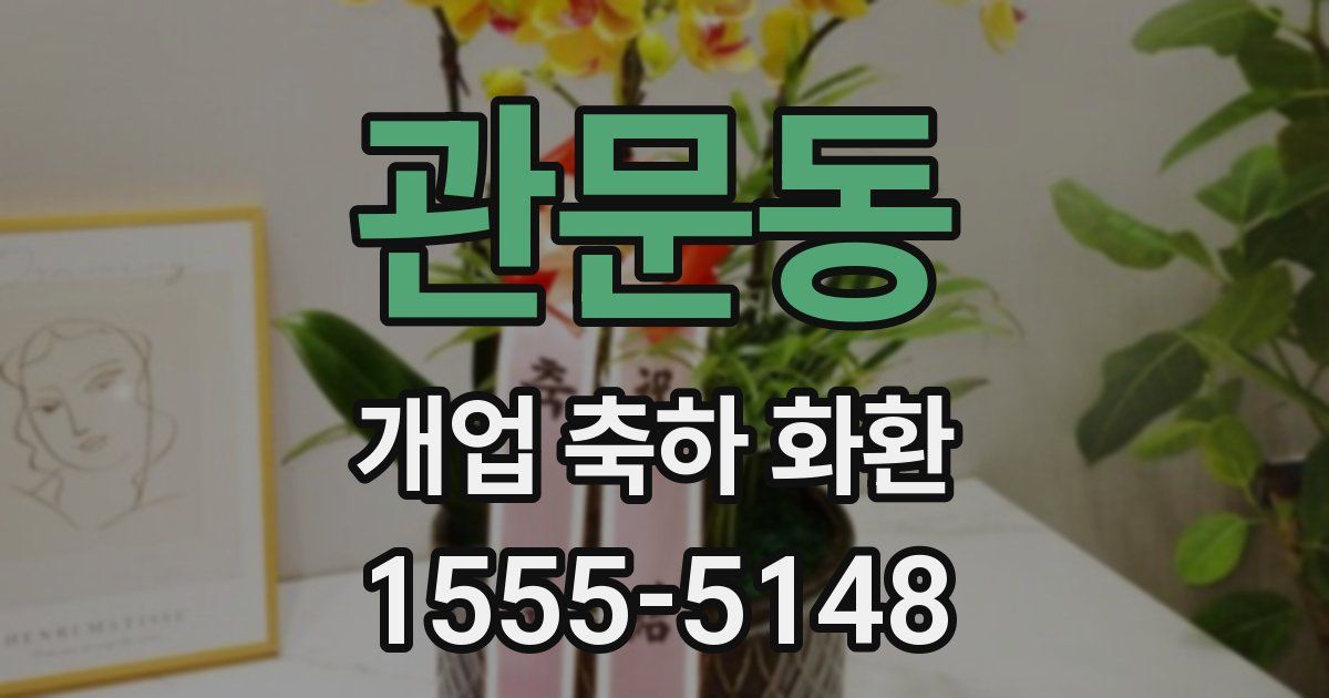 관문동 개업 축하 화환
