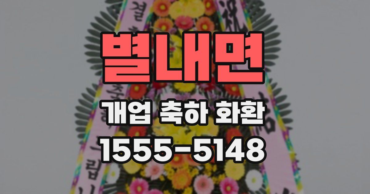 별내면 개업 축하 화환