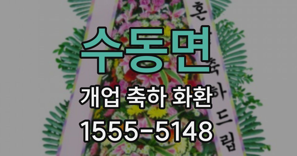 수동면 개업 축하 화환